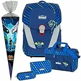 Flying Monsters - Dragons Drache - Scout Sunny II mit Funny Snaps® Schulranzen-Set 5tlg. mit Sporttasche - SCHULTÜTE GRATIS DAZU