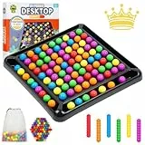 OSDUE Intellektuelles Schachbrett, 80 Stück Rainbow Ball Intellectual Chessboard Doppelduell, Rainbow Ball Elimination, Reisen Schach Set Für Partys