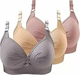 ZWDC 3er Pack BHS Damen Ohne Buegel Vollschalen Bequem Guter Halt Große Brüste Wirefree Super Push Up BH Gegen Hängebrust Brüste Klassische-BH Minimizer Bra