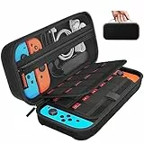 daydayup Tasche für Nintendo Switch - Harte Tragetasche Hülle Case mit Nintendo Switch Schutzfolie, Schutzhülle mit Aufbewahrung für 20 Spiele, Konsole & Zubehör