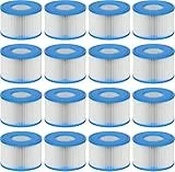 Vokowin Spa Filter VI, 16 Stück Filterkartuschen VI für Bestway Miami, Monaco Lay-Z-Spa, Vegas, Palm Springs, Flowclear Pool Filter Ersetzt die Originalkartusche 58323