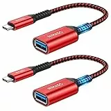 Nimaso USB C Adapter, 2 Stücke OTG USB Typ C auf USB 3.0 Adapter für iPad Pro 2020,MacBook Air 2020/2018,MacBook Pro 2018,Dell XPS 15,Galaxy S20/S10,Huawei P30,Google Pixel 3XL iPhone 15 und mehr
