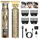 Haarschneidemaschine, Haarschneider Professionelles T-Blade Trimmer Herren Bartschneider Rasierer für Gesichts- und Kopfhaare, Konturen Haartrimmer Mit Führungskämmen, Typ-C Aufladung
