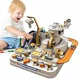 Car Spaces Adventure Toys - City Rescue Playsets Spielzeug mit 3 Mini -Autos und 1 Astronaut | Race Tracks Autospielzeug für im Alter von 3 bis 5 Jahren, Geburtstagsgeschenke für 3-5-jährige Ju