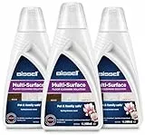 BISSELL Multi Surface Reinigungslösungen Pack, Fleckenreiniger für Holzböden, Laminat und Teppiche, 3 x 1 Liter, Für CrossWave, SpinWave und HydroWave, 2885