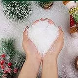 Yukiyi 100g Weihnachten Kunstschnee,glitzernder Streuschnee,fluffiger Schnee,Weiße Weiche Gefälscht Schnee für Weihnachten Party Feiertag Deko