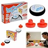 Air Hockey Hover Puck, Electric Floating Hockey mit 2 Roten Lufthockey Drücken, Lufthockey Brettspiel Spielzeuggeschenk, Portables Air Hockey-Set, Simuliertes Hockeyspiel, Für Drinnen Und Draußen