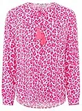 Zwillingsherz Damen Bluse Shirt Freizeit Tunika Modell Classic Leo Langarm, lässiger Schnitt, hochwertig verarbeitet, ideal für Freizeit & Büro Gr. M