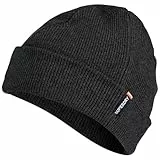 Superdry Strickmütze mit essentiellem Logo, Iron Grey Marl, Einheitsgröße