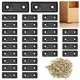 30 Stück Möbelgleiter Kunststoff, 50x20x10mm Bodenabstandshalter mit Schrauben, Stuhlgleiter zum Schrauben, Schwarz Bodengleiter, Mini Möbelfüße für Schränke, Sideboards, Kommoden und Regal