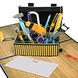 Magic Ants 3D Pop-Up Werkzeugkasten Karte, Handwerker Geburtstagskarte, Einzigartige Pop-Up Karte für Vater, Ehemann, DIY-Fans, Handwerker, Valentinstag, Vatertag, Geburtstagskarte mit Werkzeugen