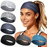 Loiluliy Stirnband Damen Sport, 6 Pack Haarband Damen Herren Breit Stirnbänder Dünn, Elastisch Headband Unisex Hair Band Haarschmuck für Sport Laufen Gym Joggen Yoga Workout und Alltagsmode
