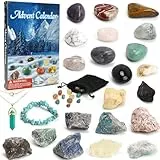 Aitsite Adventskalender Mineralien Edelsteine, 24 Tage Adventskalender National Geographic, Weihnachtskalender SteineAdventskalender Crystals, Edelstein Kalender für Familie Weihnachtsgeschenke