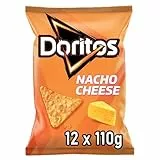 Doritos Nacho Cheese -Tortilla Nachos mit Käse Geschmack - Herzhafter Snack zum Knabbern aus Mais (12 x 110g) (Verpackungsdesign kann abweichen)