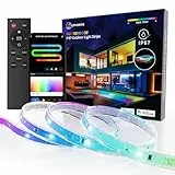 Lphinax 10M Outdoor Led Strip Lights Waterproof, IP67 Waterproof Smart Light Strips with App Voice Remote Control, Music Sync Color Changing Exterior Led Lights for Deck,Balcony,Roof,Garden,Pool