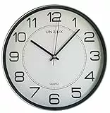 Unilux 400094406 Magnet Wanduhr, Plastik, Grau