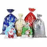 Cabilock 30er Set Weihnachts Geschenktüten Groß & Klein mit Kordelzug - Geschenkbeutel Weihnachten für Süßigkeiten Schokolade Befüllen - Nikolaus Advent Geschenkverpackung
