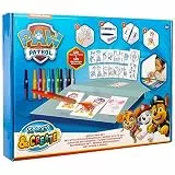 PAW PATROL - Sprühstift-Set Deluxe - Malstifte für Kinder - Malset mit Buntstiften und Malvorlagen (PW22368)