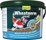Tetra Pond Wheatgerm Sticks - Ballaststoffreiches Fischfutter für alle Teichfische, besonders geeignet bei kühlen Wassertemperaturen im Teich (Frühling / Herbst), 10 L Eimer