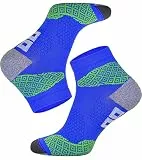TODO RUNNING RAID - Quarter Laufsocken, Technisch, Anti-Blasen Polsterung, für Damen & Herren mit DryTex. Bunte Funktionssocken | Marathon | Trail | Joggen | Laufen | Running (39-42, Blau)
