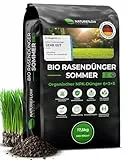 Bio Rasendünger Sommer TESTSIEGER Made in Germany – 17,5kg für 700qm - Organischer Rasendünger Bio für gesunden Boden & sattgrünen Rasen - Dünger Rasen, Sommerdünger Rasen von Natureflow Garden