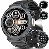 Smartwatch Herren, 1.53'' AMOLED-Display, 1000mAh Smart Watch, Anrufe tätigen/Empfangen, 120+ Sportmodi Fitness Tracker, IP68 Wasserdicht, Fitnessuhr mit Herzfrequenz/Schlafmonitor, für Android iOS