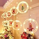 BLOOMWIN Lichtervorhang 3x0,65M Lichterkettenvorhang LED Lichterkette 8 Modi USB Weihnachtsbeleuchtung Stimmungslichter Fenster Weihnachten Feiertage Fensterdeko Dekobeleuchtungkette Innen Warmweiß