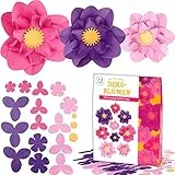Creanino® Kinder Bastelset | Bastelpapier Set | Bastelspaß für die Familie | Dekoblumen | DIY Bastelset | Blumen basteln