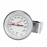 Küchenprofi Frittier-Thermometer, Frittierthermometer aus Edelstahl Küchenthermometer mit Clip praktischem Grillthermometer Fleischthermometer analog Lebensmittelthermometer