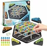 ROMANVIC Triggle Spiel,Triggle Geometrisches Schachspiel,Urlaubs- oder Geburtstagsgeschenk Game für Erwachsene Jungen und Mädchen ab 9 Jahren, Chain Triangle Orbito Gummibänder Brettspiele