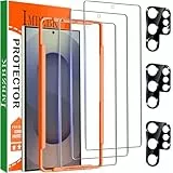 IMBZBK für Samsung Galaxy S25 Ultra für Panzerglas, mit Kameraschutz, 9H+ Härte Schutzfolie, Militärstandard Schutz, Fingerabdrucksensor Kompatibel, Anti-Kratzer, mit Installationshilfe, 3+3 Stück
