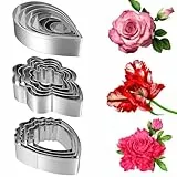 GZLFH 16 Stück Ausstechformen Blumen, Ausstecher Set mit Ausstechform Tropfen BlumenAusstecher, Keksformen plätzchen ausstecher von weihnachten Teig, Tortenkruste, Obst