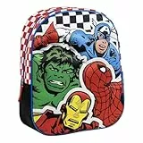 Marvel Avengers Schulrucksack für Kinder mit Superhelden. Robuster Rucksack mit großem Fach und gepolsterten Riemen