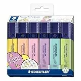 STAEDTLER 364 CC6 Textsurfer Classic Textmarker, verschiedene Pastellfarben, 6 Stück