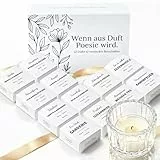 Duftkerze Geschenke für Frauen 12 Stück - Verborgene Botschaft Erscheint beim Abbrennen, Personalisiert Rituals Idee Kleine Beste Lustige Geburtstagsgeschenkset für Freundin Partner Muttertagsgeschenk