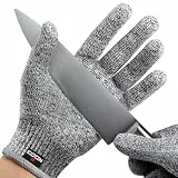 NoCry Schnittfeste Handschuhe für die Küche – Leistungsfähiger Level 5 Schnittschutz, lebensmittelechte Schnittschutzhandschuhe; Maschinenwaschbar, Rechts- und Linkshänder (Größe M, 1 Paar)