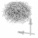 Dayalo 100 Stück Aluminium Blindnieten 3,2 x 10 mm, Popnieten Kuppelkopf Aluminium, Pop-Nieten mit Offenem Ende für Metall, Aufbewahrungsbox, Möbel, Marine