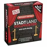 DENKRIESEN - Stadt Land Vollpfosten® – Das Kartenspiel - Rotlicht Edition - 'Jetzt wird's dreckig.' | Geschenk | Reisespiel | 200 Kategorien | ab 16 Jahren | 3-6 Spieler | Party | Stadt Land Fluss