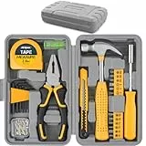 Hi-Spec 25-tlg. kleines Werkzeug-Set für grundlegende Reparaturen in Mini Werkzeugkoffer. Werkzeugset mit Mini Hammer, Bit Set, Nagelset, Massband und mehr.