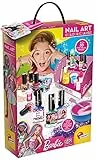 Lisciani – BARBIE Color Reveal – Nagellack-Kit Farbwechsel zum Selbermachen - Nagellack, der seine Farbe bei Kontakt mit Wasser ändert - Enthält 1 Basis, Pigmente, Glitzer, Zubehör und Aufkleber