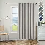 CUCRAF Leinenoptik Blickdicht Vorhänge mit Ösen Wärmeisolierte Schlafzimmer Vorhänge mit Beschichtung Rückenschicht für Schlafzimmer Kinderzimmer,1 Stück