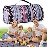 Ergohortus Picknickdecke wasserdicht, Extra große Picknickmatte 200x200 cm, sandabweisend waschbar Camping Stranddecke, Campingzubehör für Outdoor-Aktivitäten, Böhmen