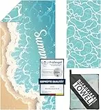 Giyim Strandhandtuch Groß - 180 x 100 cm Strandtuch Mikrofaser mit Tasche, Saugfähig und Schnell Trocknende Strandtuch, Weiches & Leichtes Beach Towel für Strand, Schwimmen (Strand)