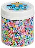 Hama Perlen 209-50 - Bügelperlen Dose mit ca. 3000 Midi Bastelperlen mit Durchmesser 5 mm, in Pastell Mix, kreativer Bastelspaß für Groß und Klein