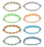 ValueBargain 24er Set Segeltau Armband Damen, Freundschaftsarmbänder Verstellbare mit Nylon-Gummi-Geflecht, Wasserdicht & Reißfest für Wassersport, Outdoor und Geschenke