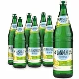 Landpark - Bio Mineralwasser - Lemon 6 x 750 ml in Glasflaschen - ohne Zucker und Süßungsmittel - Wasser mit Geschmack - Mit Kohlensäure - Ideales Getränk auch für Kinder und Diabetiker