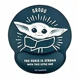 WONDEE Mandalorian Baby Yoda Ergonomisches Mauspad mit Grogu, Gel-Mauspad mit rutschfestem Handgelenkauflage, Star Wars Mouse Pad (Offiziell Lizenziertes Produkt)