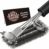 BBQ Grill Reinigungsbürste & Schaber - Grilldrahtbürste für Grill - 34cm Edelstahl Grillrostreiniger - Grillzubehör & Werkzeuge für Weber Gas/Holzkohle/Elektro/Infrarot - Geschenke für Männe (groß)