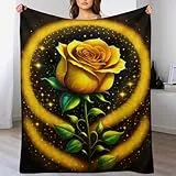 AAPZY Rose Fleece Decke, Extra Weiche Flauschige Kuscheldecken, Leichte, Gemütliche Flannel Sofadecke/Couchdecke Für Erwachsene, Wohndecke （100×130cm）