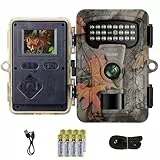 Rollei Wildkamera HD-30, 48MP 4K Wildtierkamera mit Bewegungsmelder Nachtsicht Infrarot Jagdkamera mit Akku & 2'' IPS-Display 0,4s Auslösezeit IP54 Überwachungskamera mit Passwort Schutz für Jagd Wald